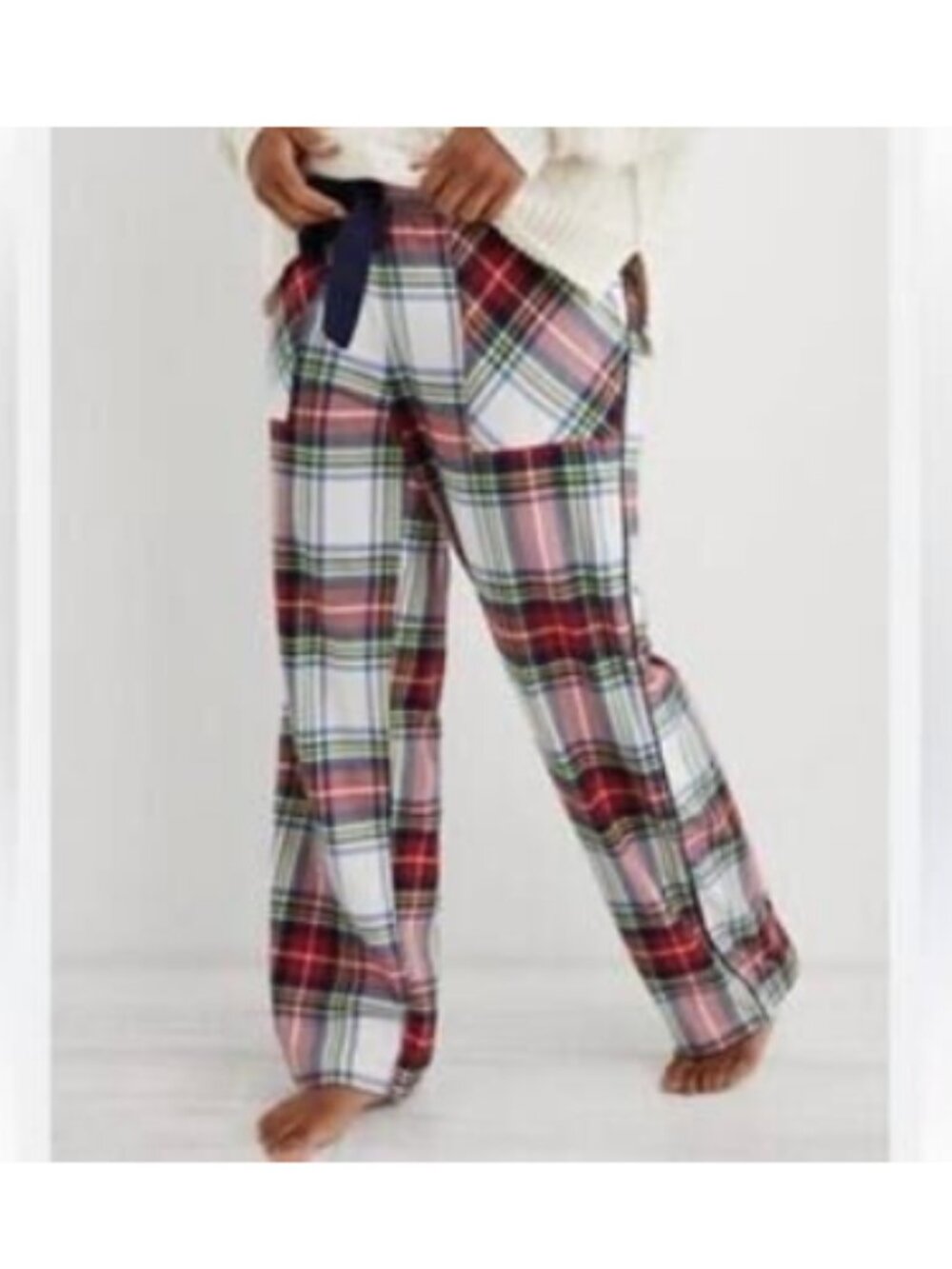 Aerie Plaid Straight Leg Pajama Lounge Pants